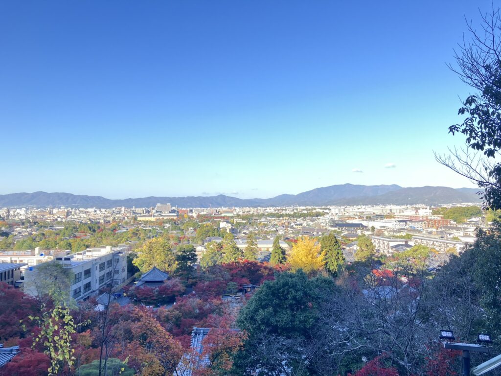 多宝塔から京都市街が一望