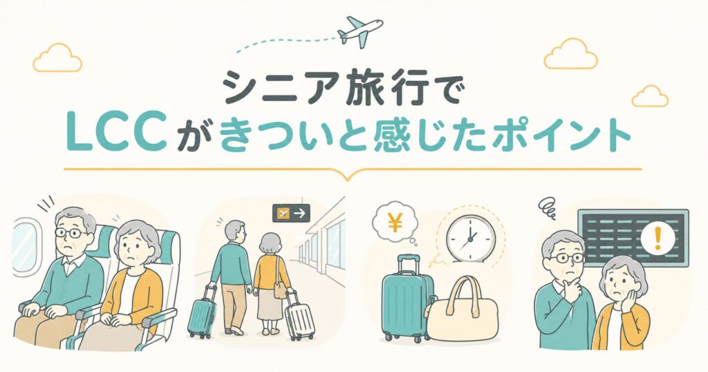 シニア旅行でLCCはきつい?