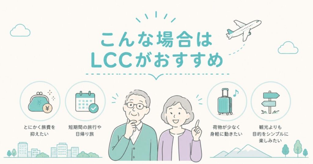 シニア旅行でLCCはきつい?