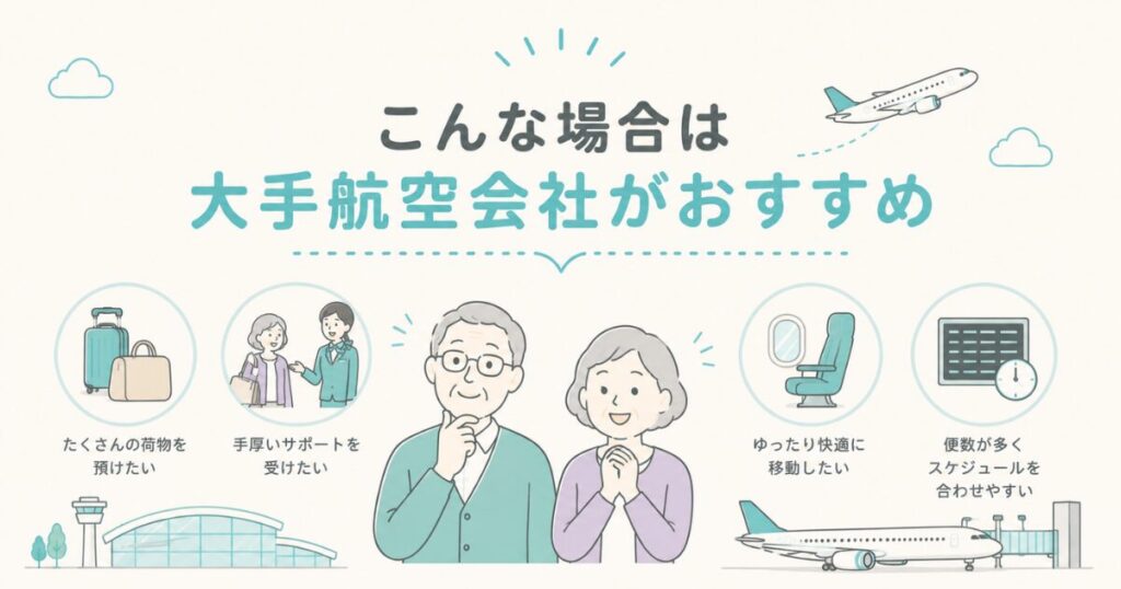シニア旅行でLCCはきつい?
