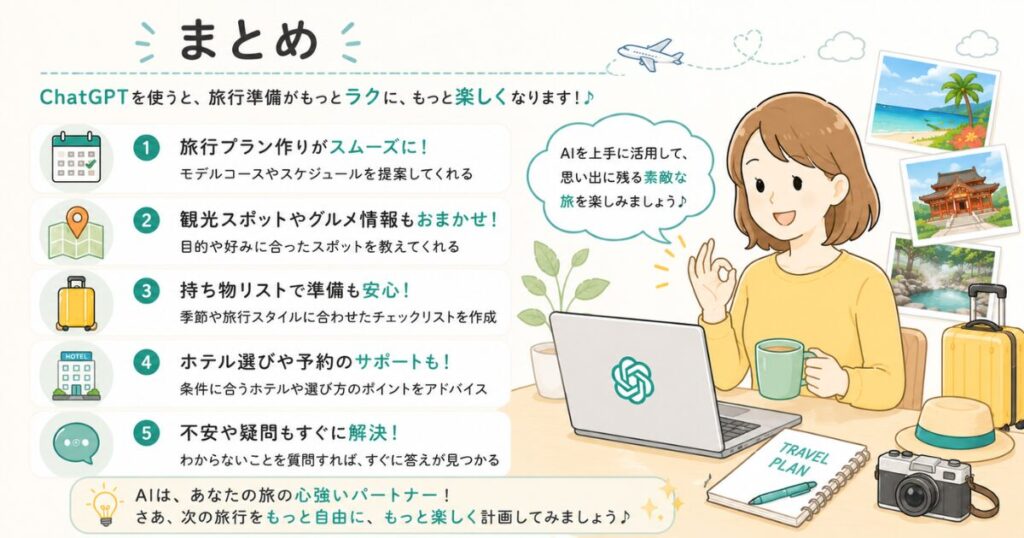 ChatGPTで70代の親との旅行プランを作ってみた【プロンプト付き】初心者でも5分で完成!