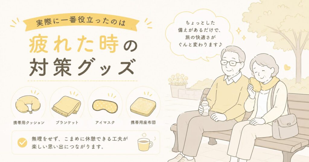 高齢者との旅行であると便利なグッズ