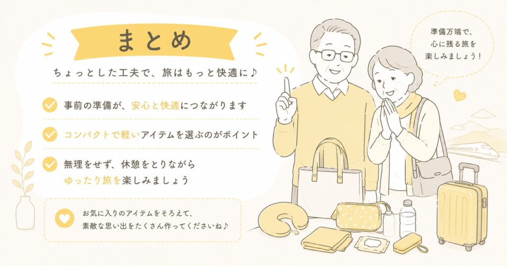 高齢者との旅行であると便利なグッズ