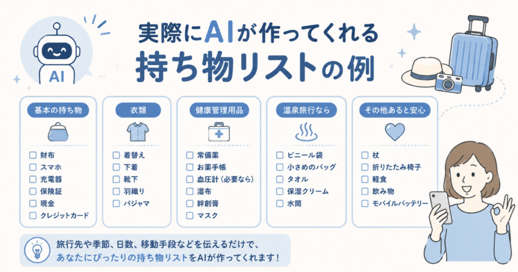 AIで旅行の持ち物リストを作る方法