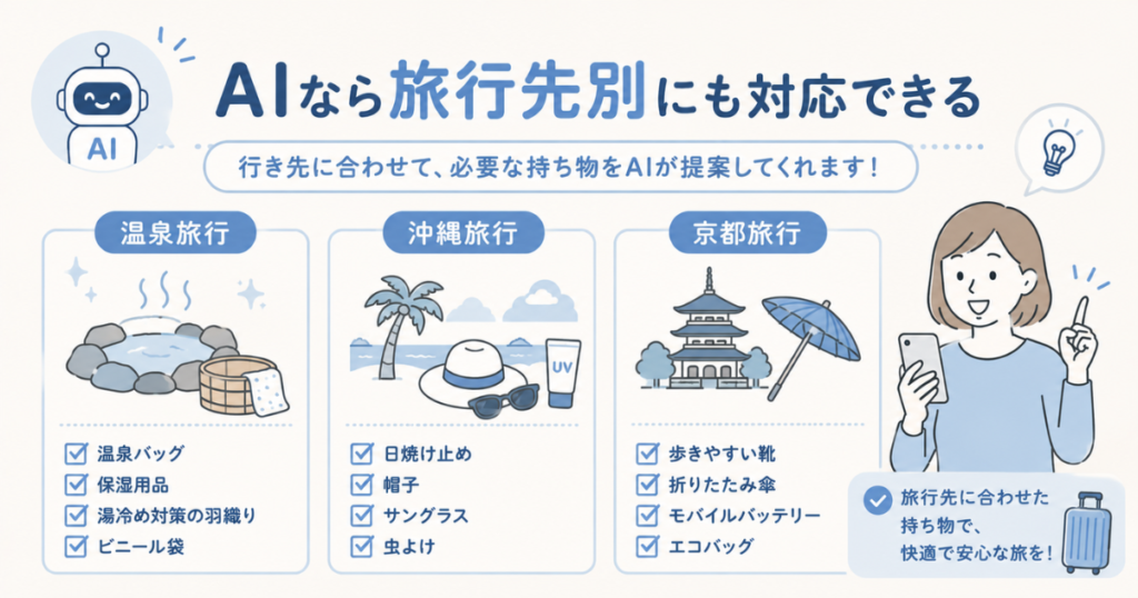 AIで旅行の持ち物リストを作る方法
