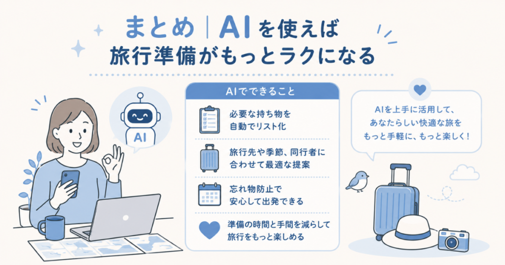 AIで旅行の持ち物リストを作る方法