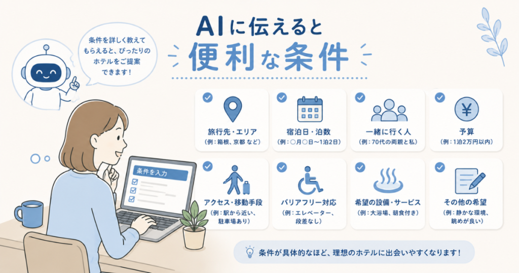 AIにホテル選びを手伝ってもらった結果|高齢者向けホテル選びのコツ