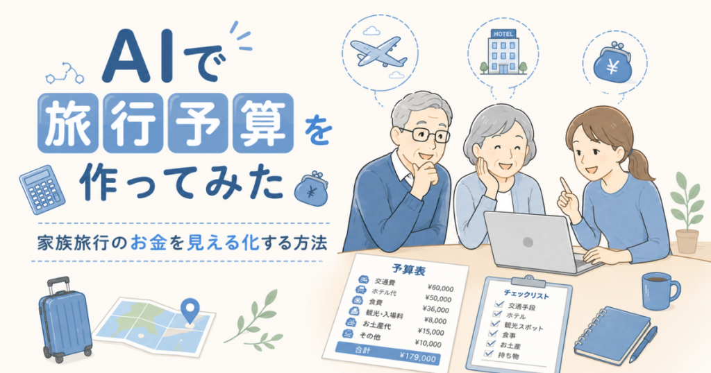 AIで旅行予算を作ってみた｜家族旅行のお金を見える化する方法
