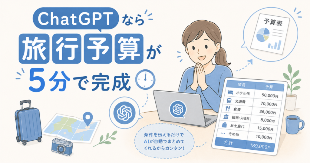 AIで旅行予算を作ってみた|家族旅行のお金を見える化する方法