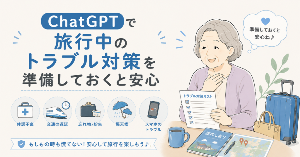 ChatGPTで旅行中のトラブル対策をまとめる方法|もしもの時も慌てない安心旅行術