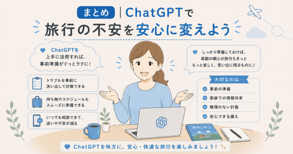 ChatGPTで旅行中のトラブル対策をまとめる方法|もしもの時も慌てない安心旅行術
